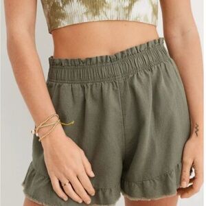 Aerie High Waist Olive Shorts